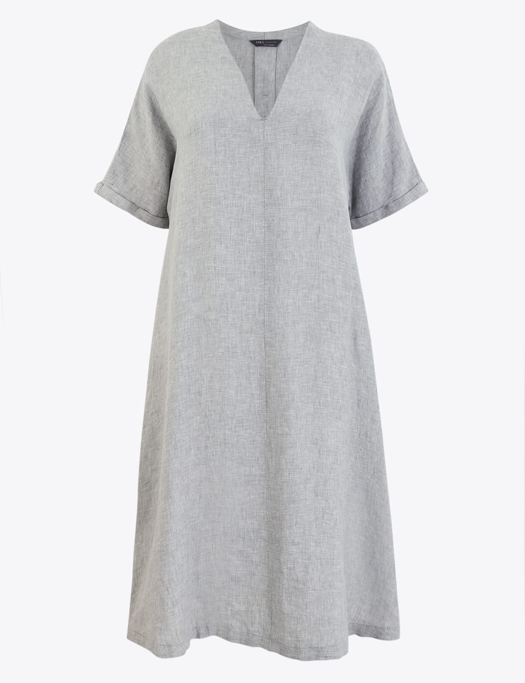 Pure Linen V Neck Shift Dress M S Collection M S