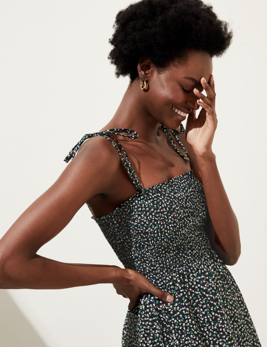 Pure Cotton Printed Midi Beach Dress 1 of 5