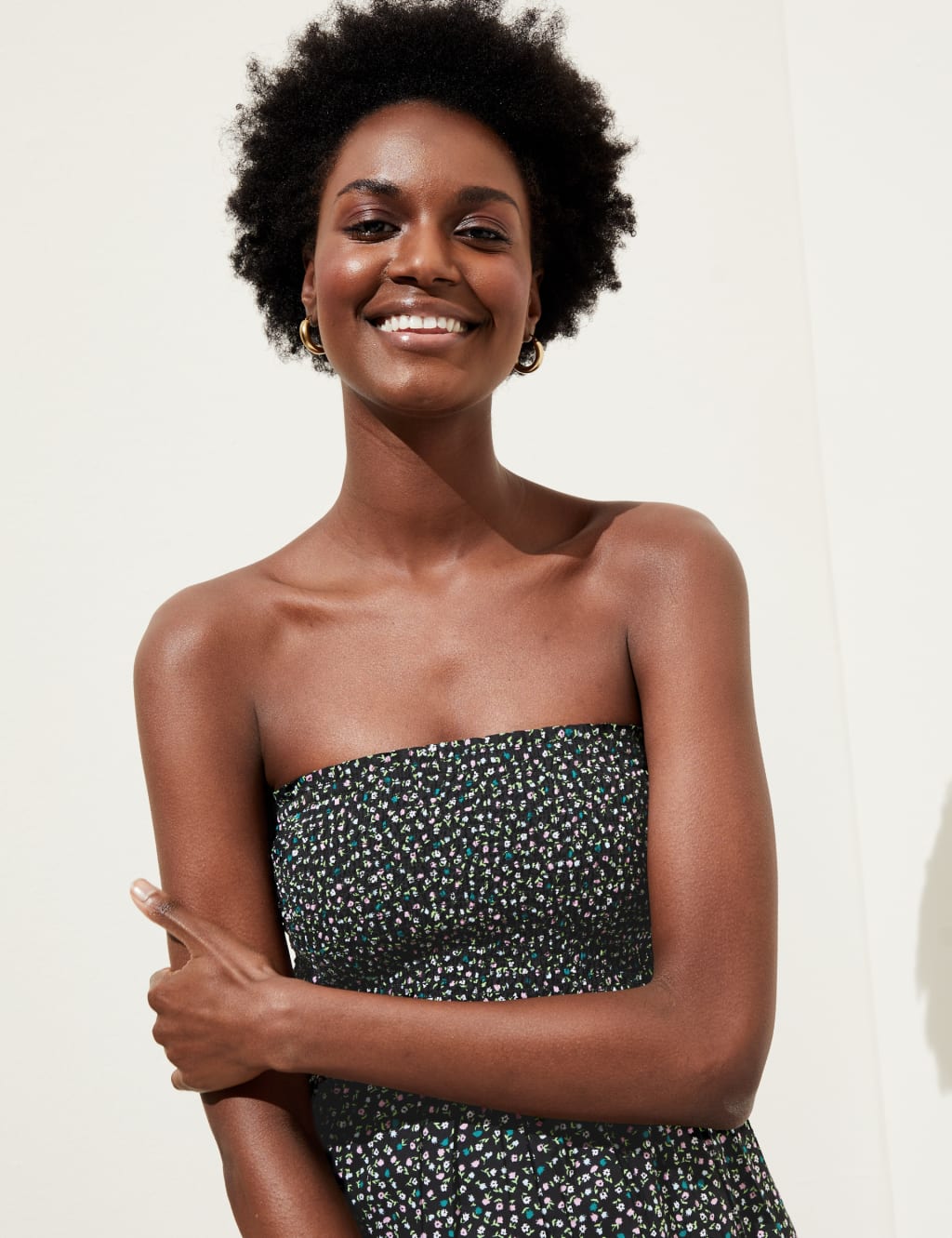 Pure Cotton Printed Midi Beach Dress 5 of 5
