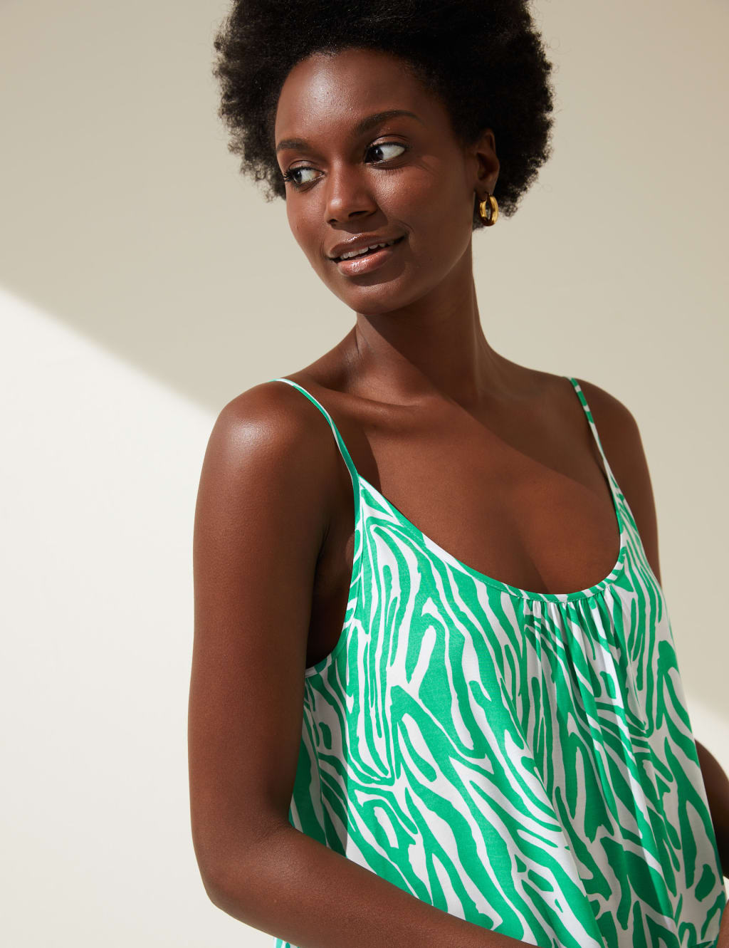 Printed Mini Swing Beach Dress 4 of 5