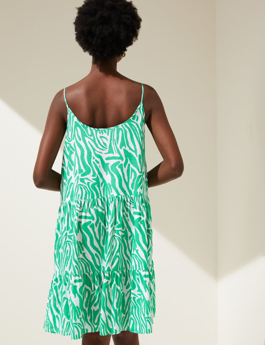 Printed Mini Swing Beach Dress 5 of 5