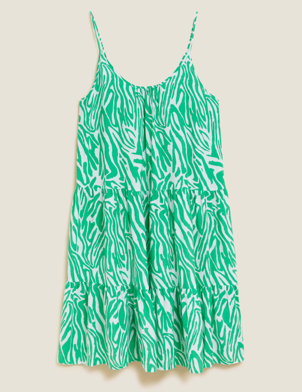 Printed Mini Swing Beach Dress 2 of 5