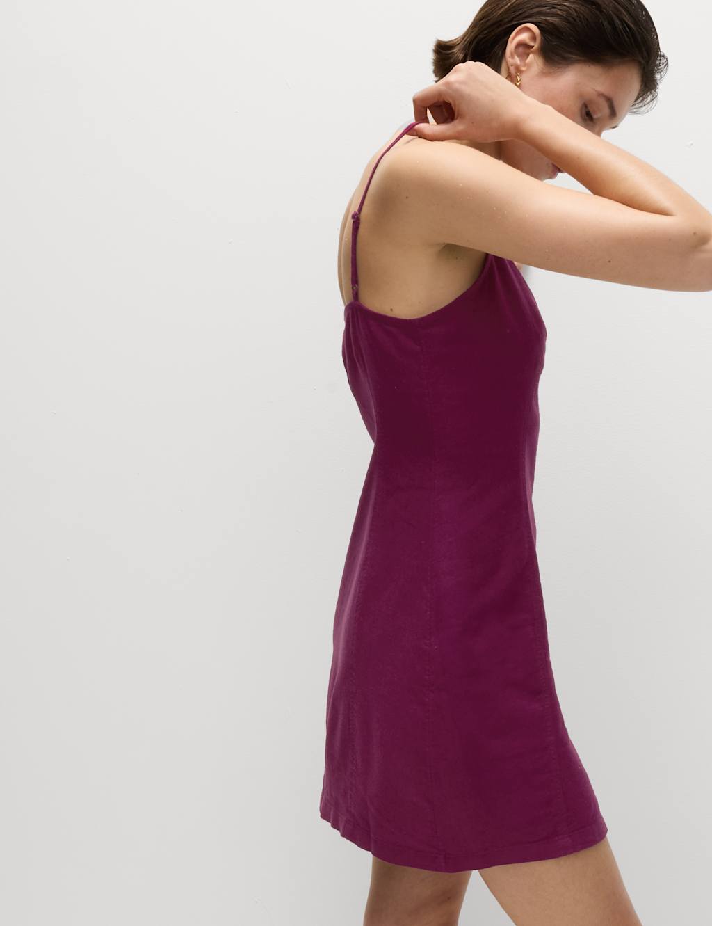 Linen Rich Mini Shift Dress 4 of 5