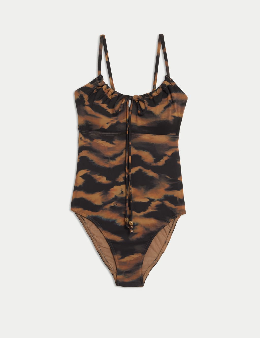 Printed Tie Front Swimsuit 2 of 5