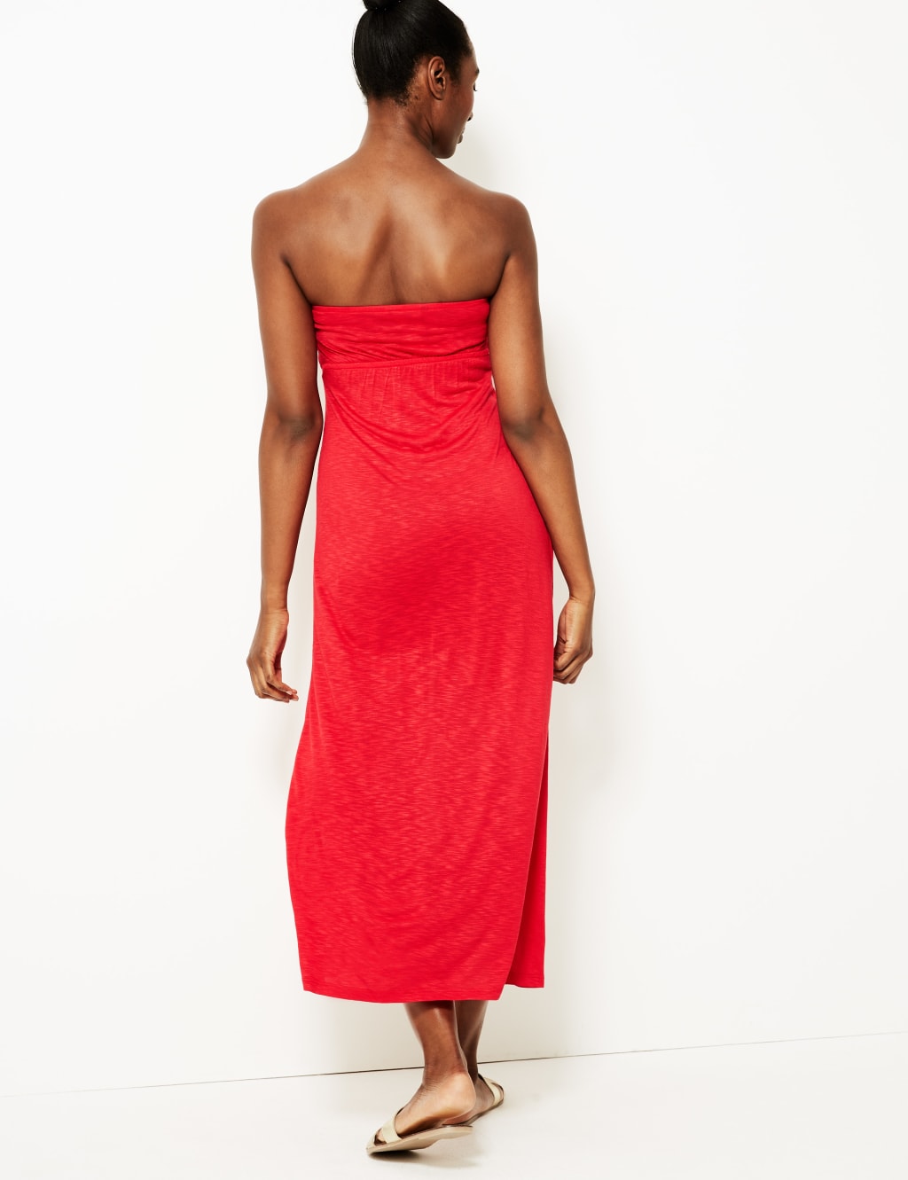 Jersey Shirred Fit & Flared Beach Dress 4 of 4