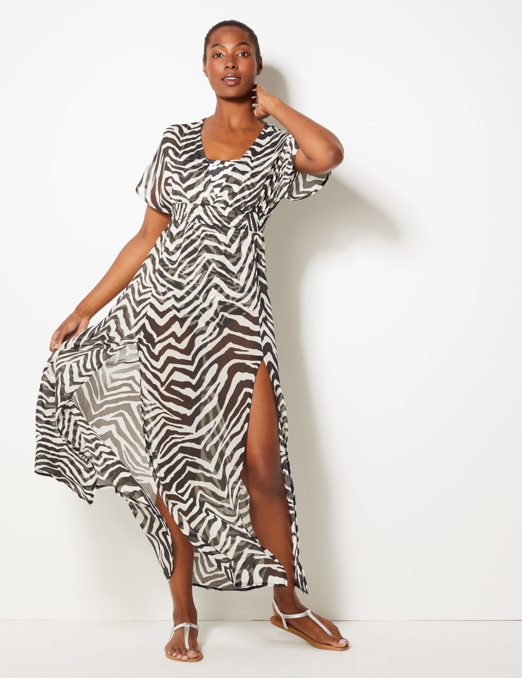 M&s zebra jumper top