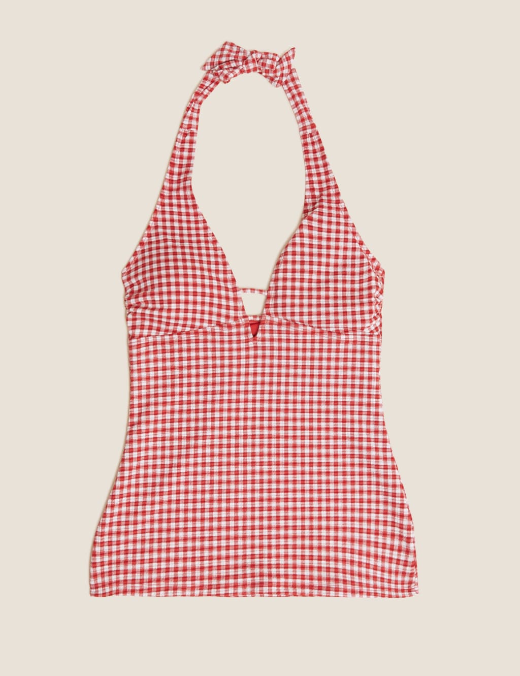 Textured Gingham Halterneck Tankini 2 of 5
