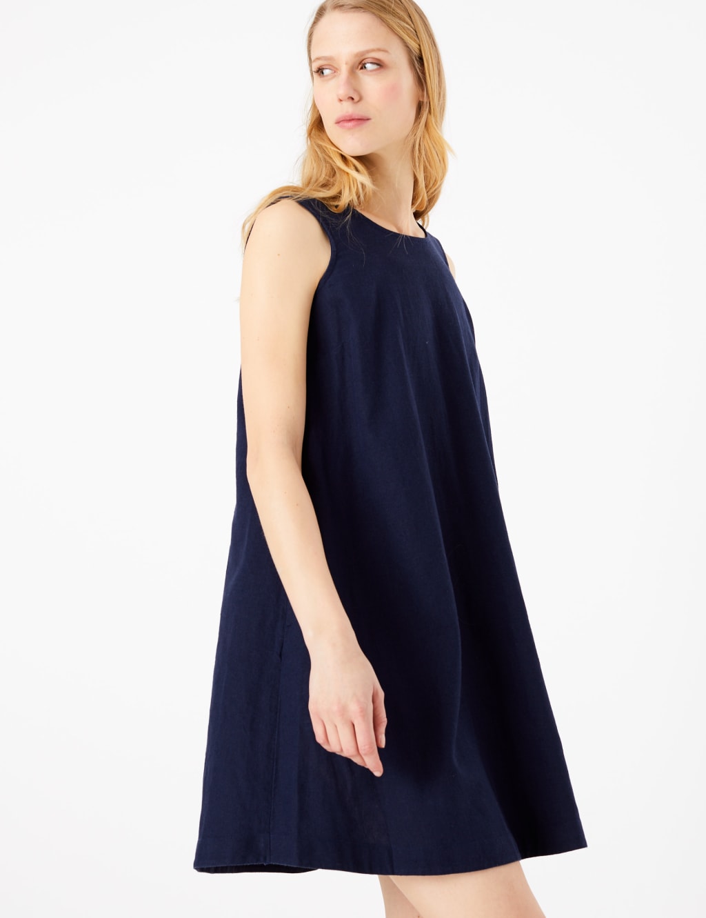 Linen Swing Dress M S Collection M S