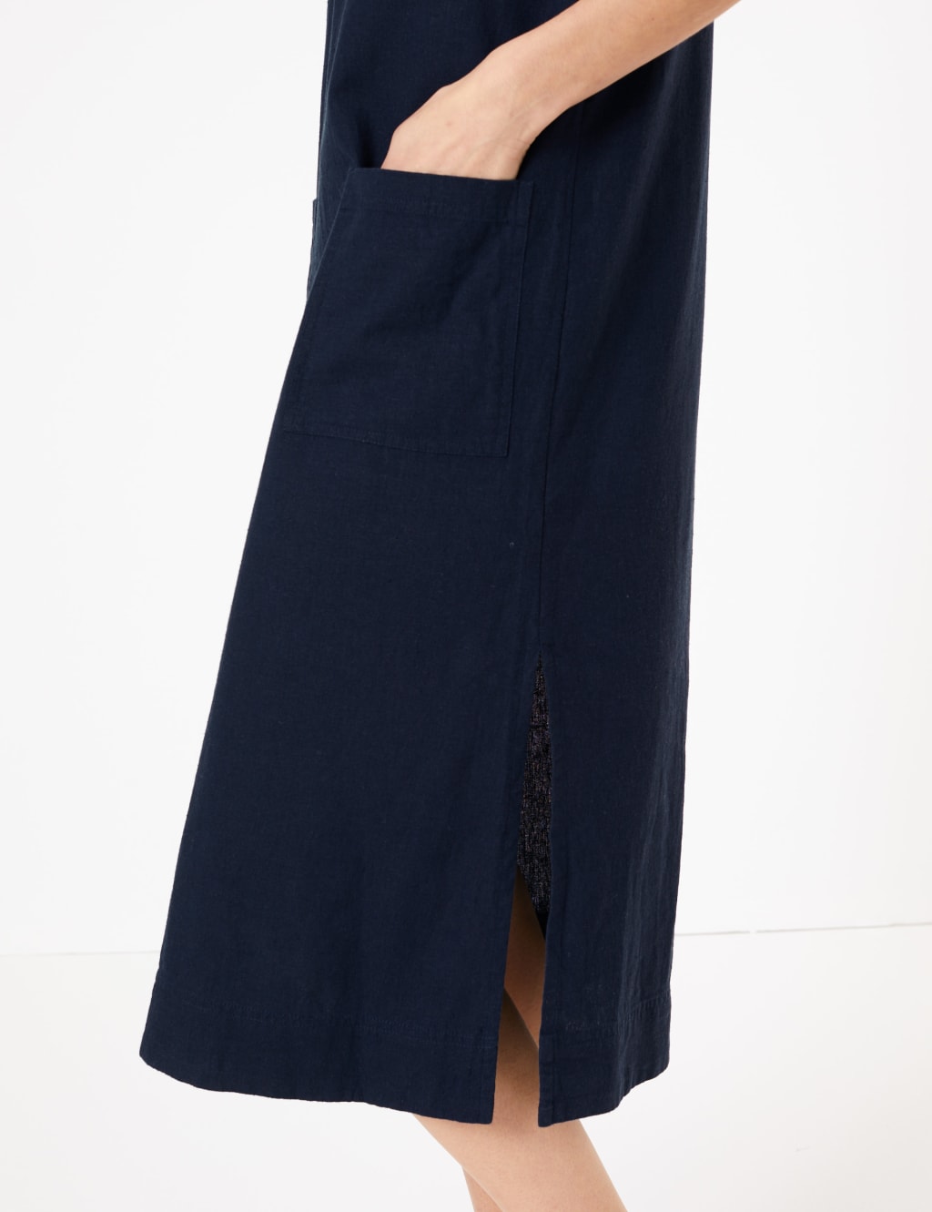 Linen Midi Shift Dress 6 of 6