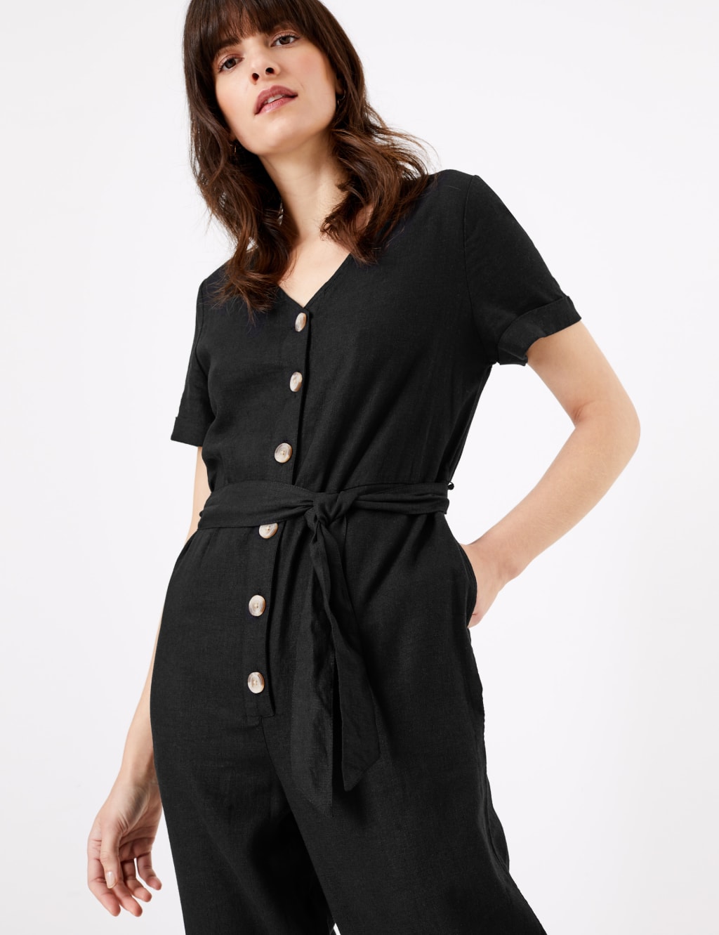 M&s linen jumpsuit cheap