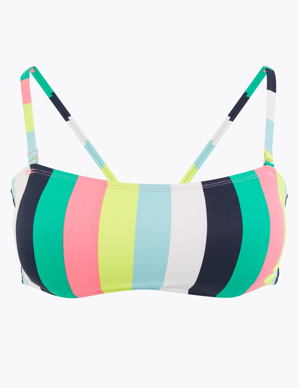 Striped Padded Bandeau Bikini Top 2 of 8