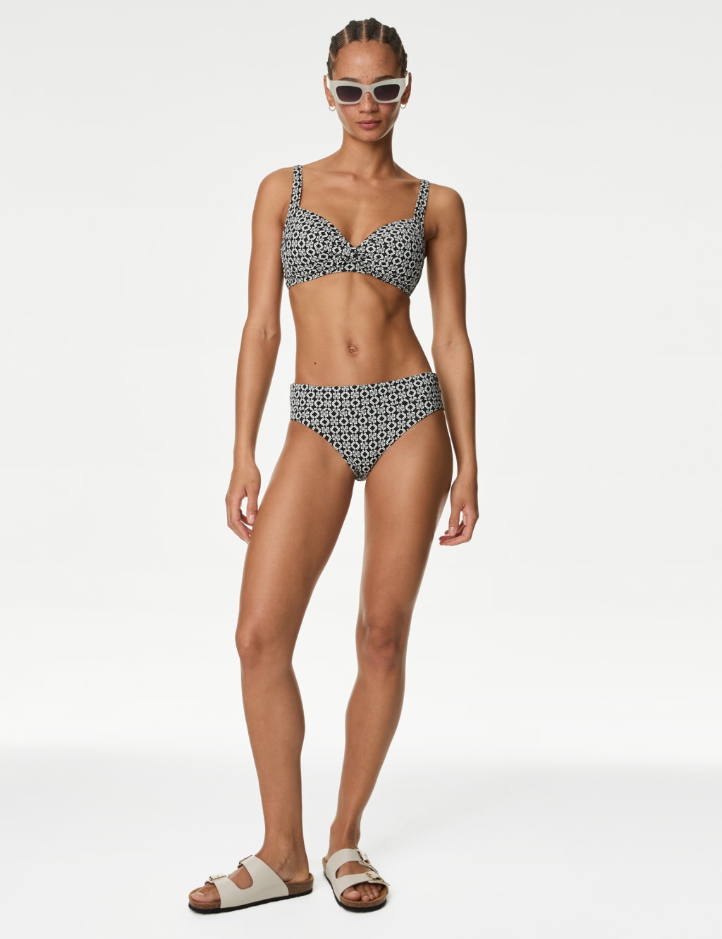Printed Padded Plunge Bikini Top 3 of 5