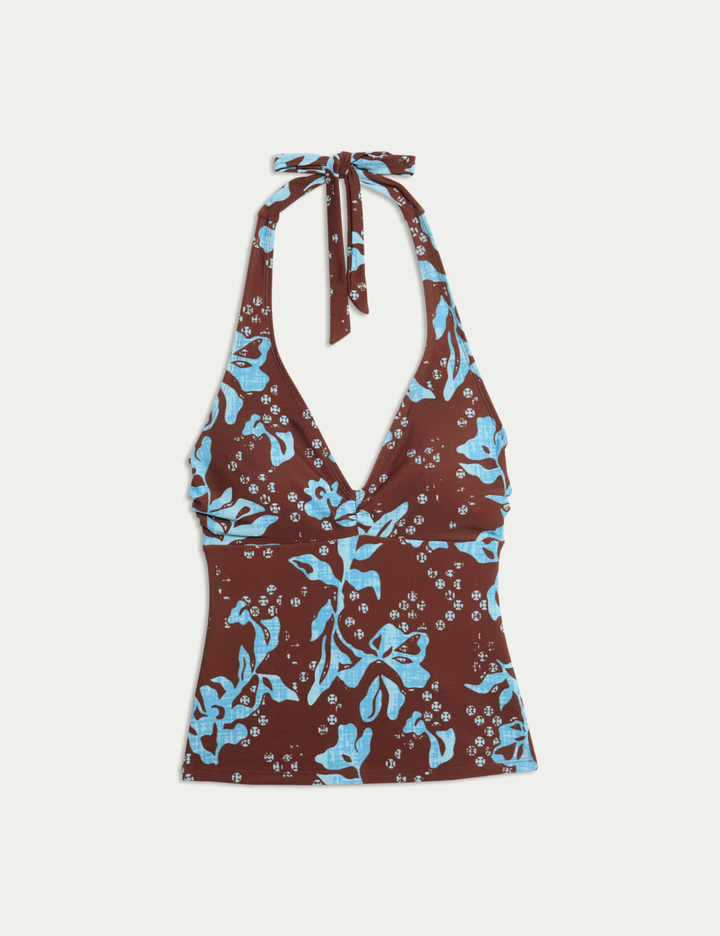 Printed Padded Halterneck Tankini Top 2 of 4