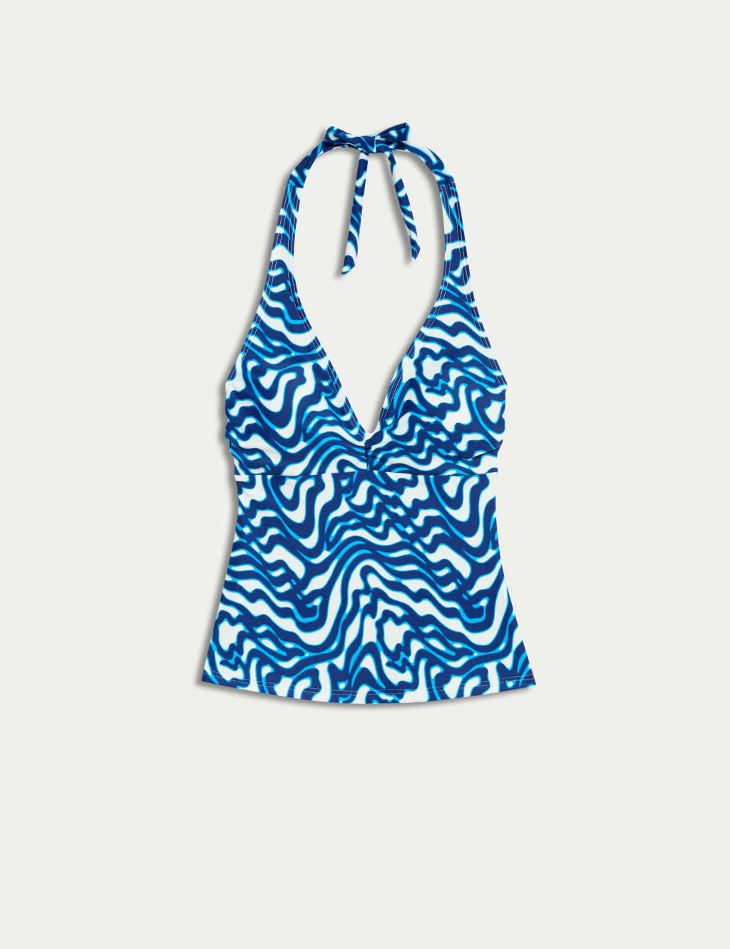 Printed Padded Halterneck Tankini Top 2 of 5