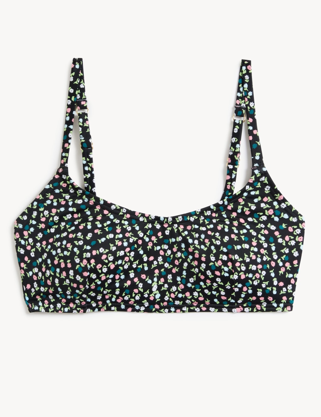Printed Padded Scoop Neck Bikini Top 2 of 5