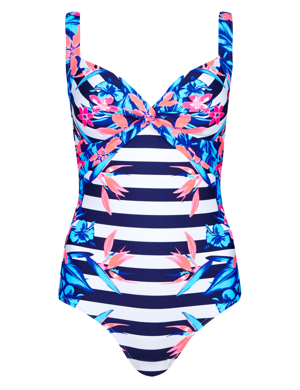 Secret Slimming™ Birds of Paradise Print Twisted Front Swimsuit 2 of 4