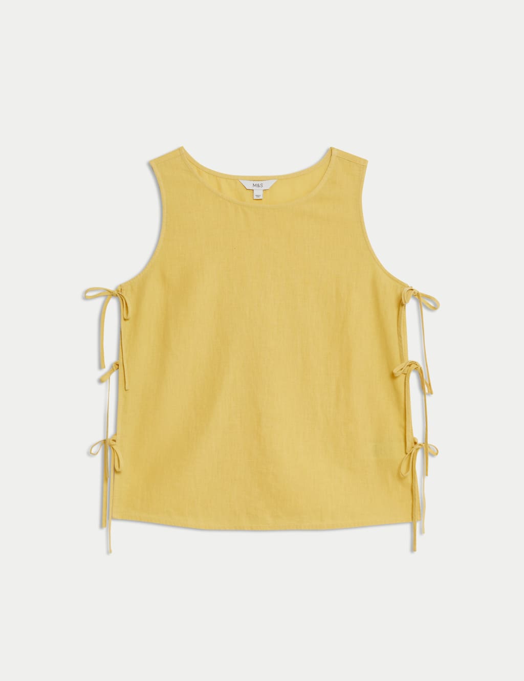 Linen Rich Tie Side Tank Top 2 of 5