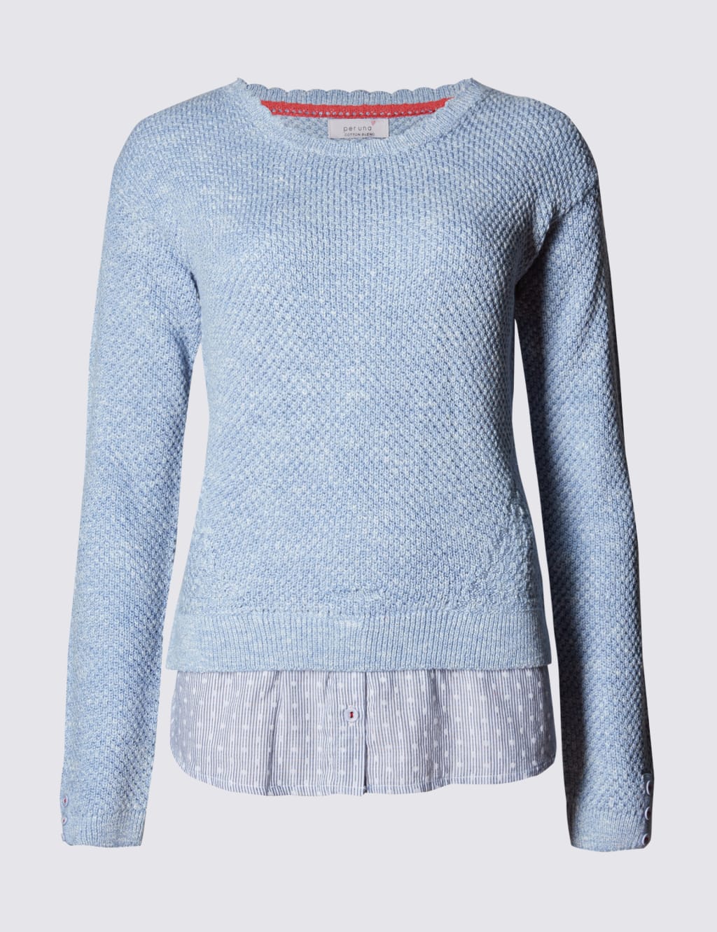 Mock shirt hem jumper online