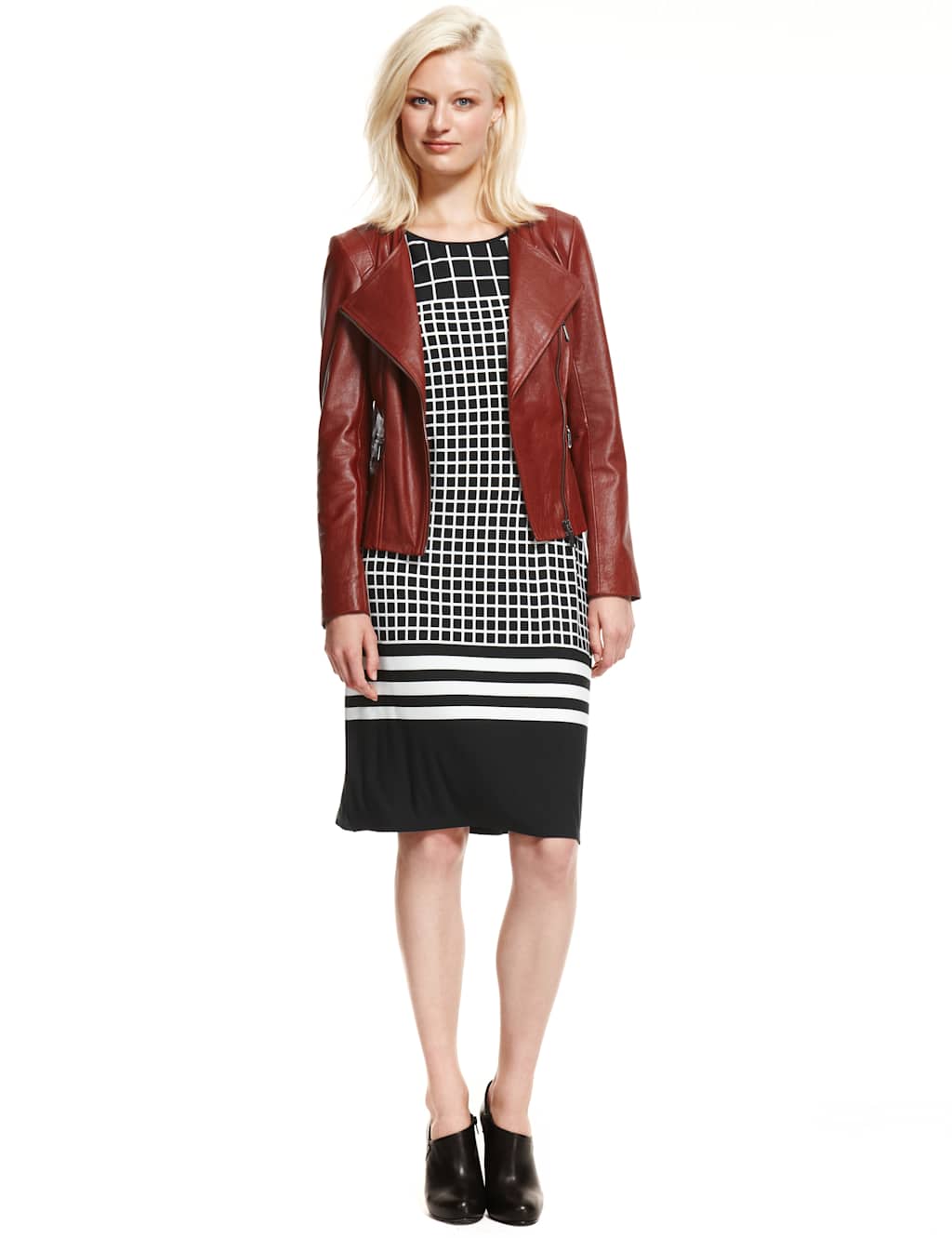 Leather Textured Biker Jacket 5 of 9