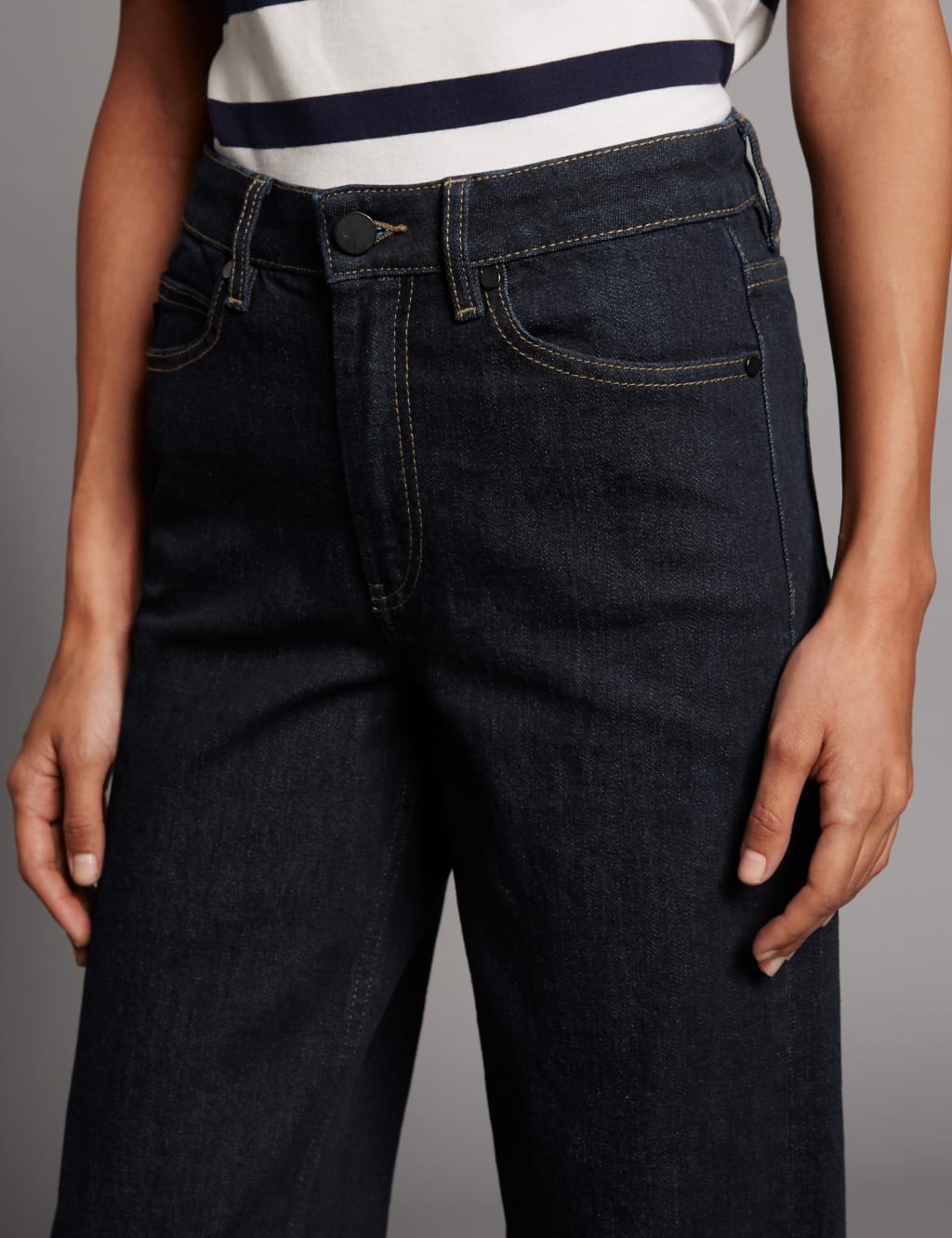Selvedge High Rise Wide Leg Jeans 5 of 6