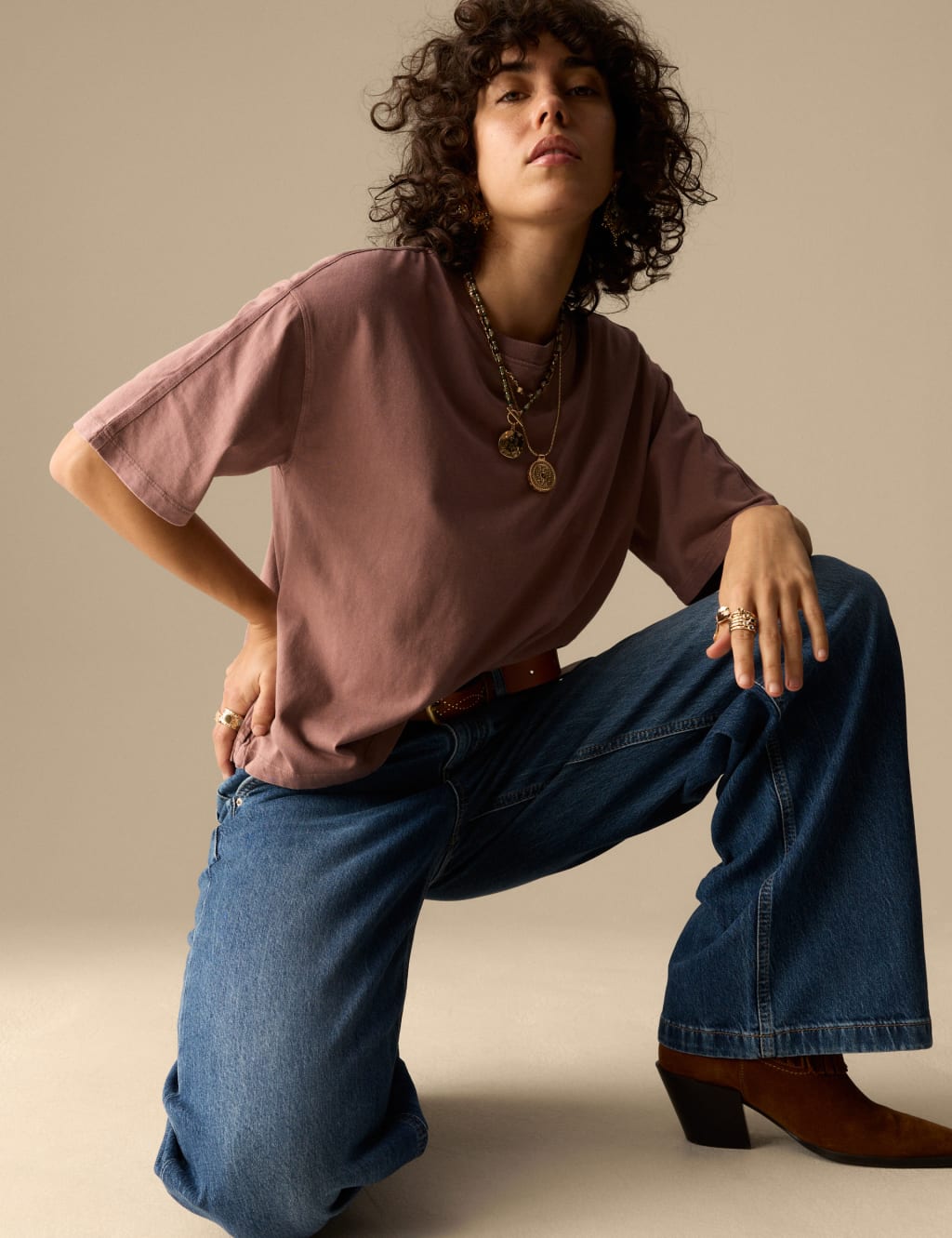 Pure Cotton Short Sleeve Boxy T-Shirt 1 of 5