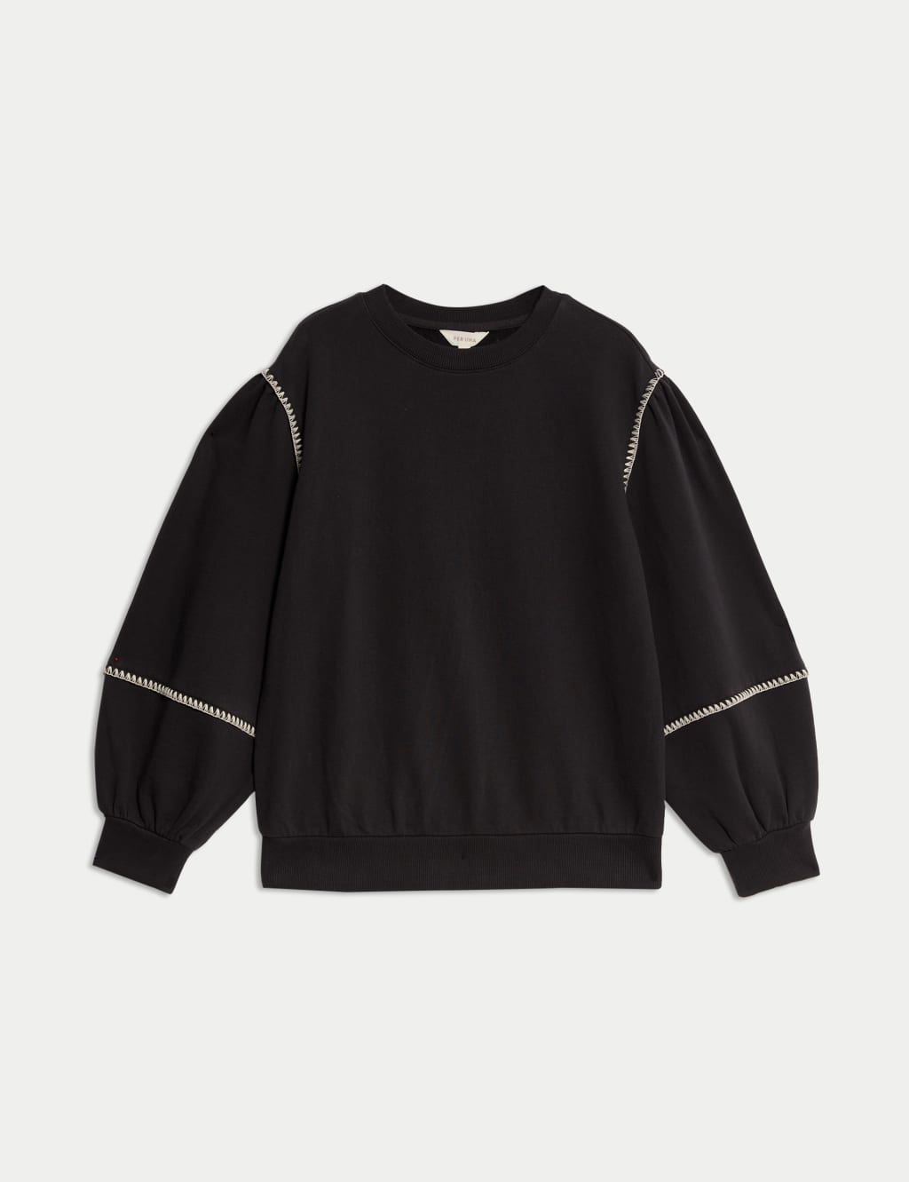 Pure Cotton Blouson Sleeve Sweatshirt 2 of 5