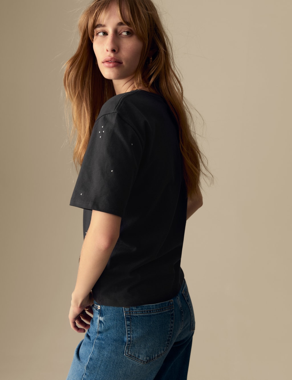 Pure Cotton Embellished Relaxed T-Shirt 5 of 5