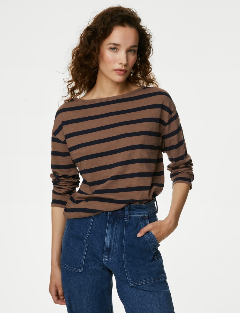 Pure Cotton Striped T-Shirt 1 of 5