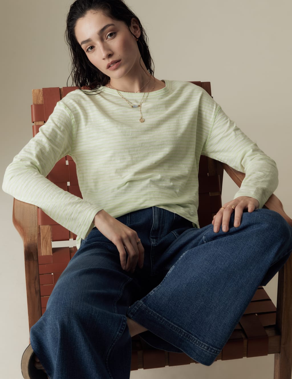 Pure Cotton Striped T-Shirt 1 of 6