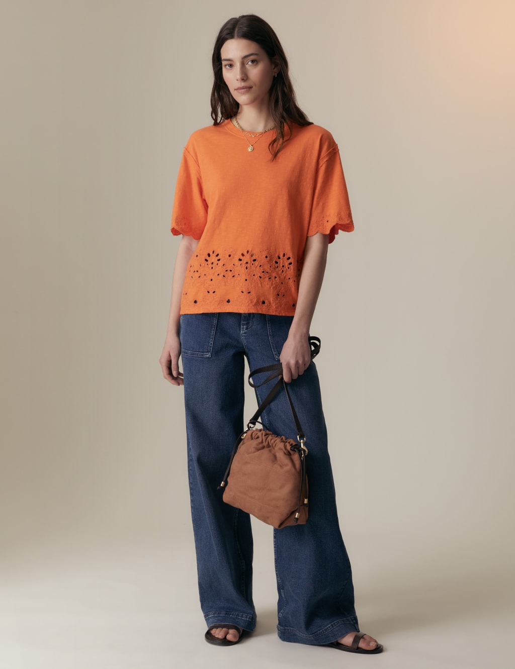 Pure Cotton Broderie T-Shirt 4 of 5