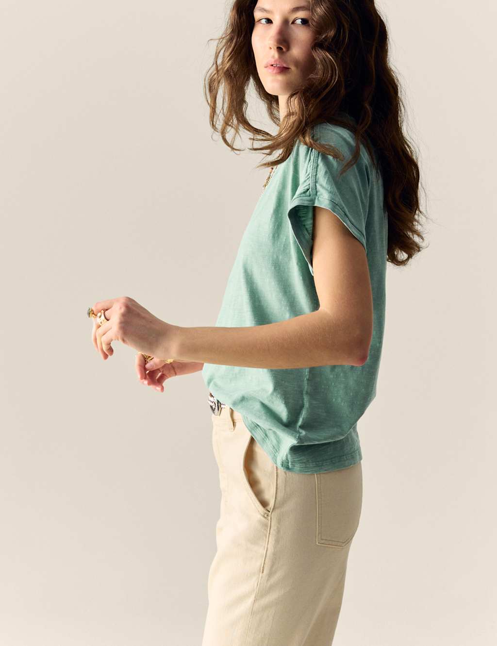 Pure Cotton Round Neck T-Shirt 4 of 5