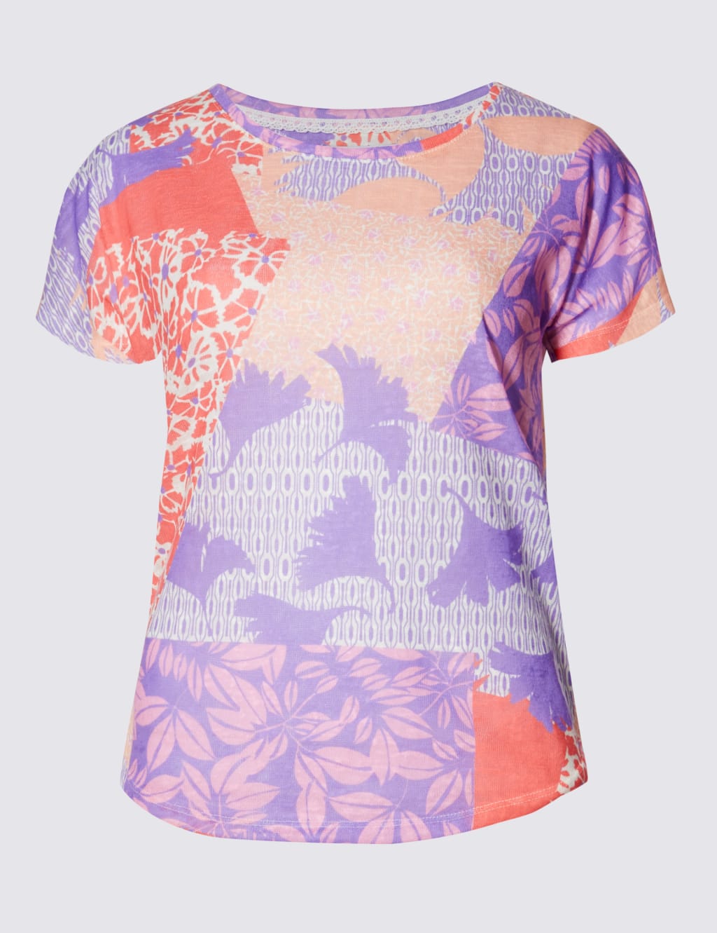 Patchwork Geometric Floral Top 2 of 3
