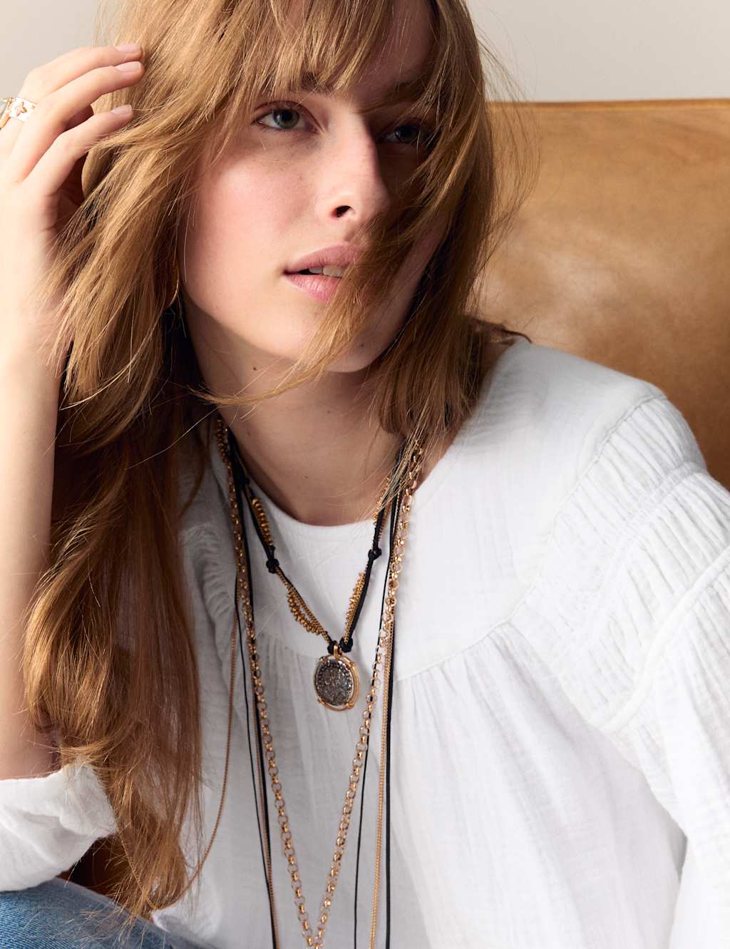 Pure Cotton Blouson Sleeve Popover Blouse 5 of 5