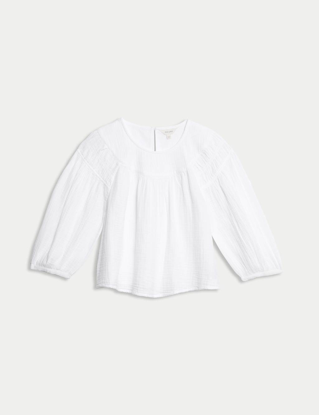 Pure Cotton Blouson Sleeve Popover Blouse 2 of 5
