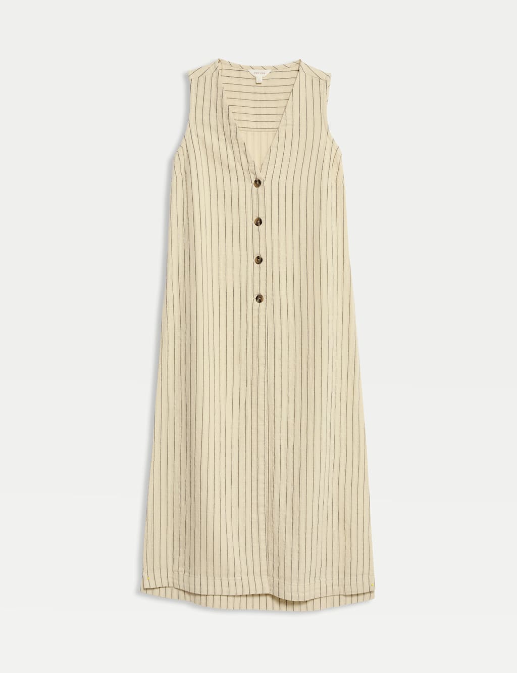 Striped Longline Waistcoat With Linen 2 of 5