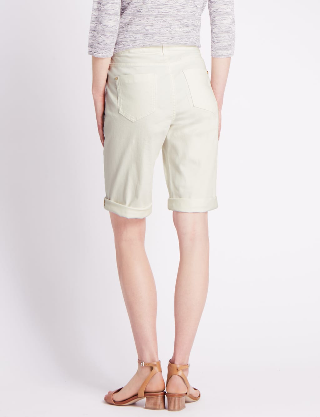 Roma Rise Cotton Rich Embroidered Shorts 3 of 3
