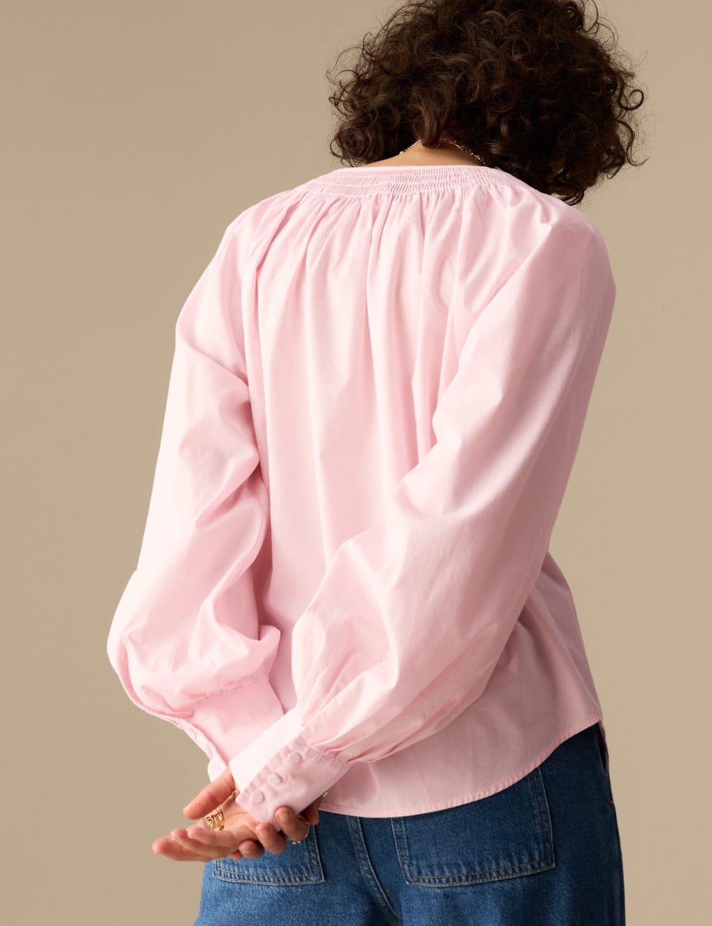Pure Cotton Pintuck Blouse 4 of 5