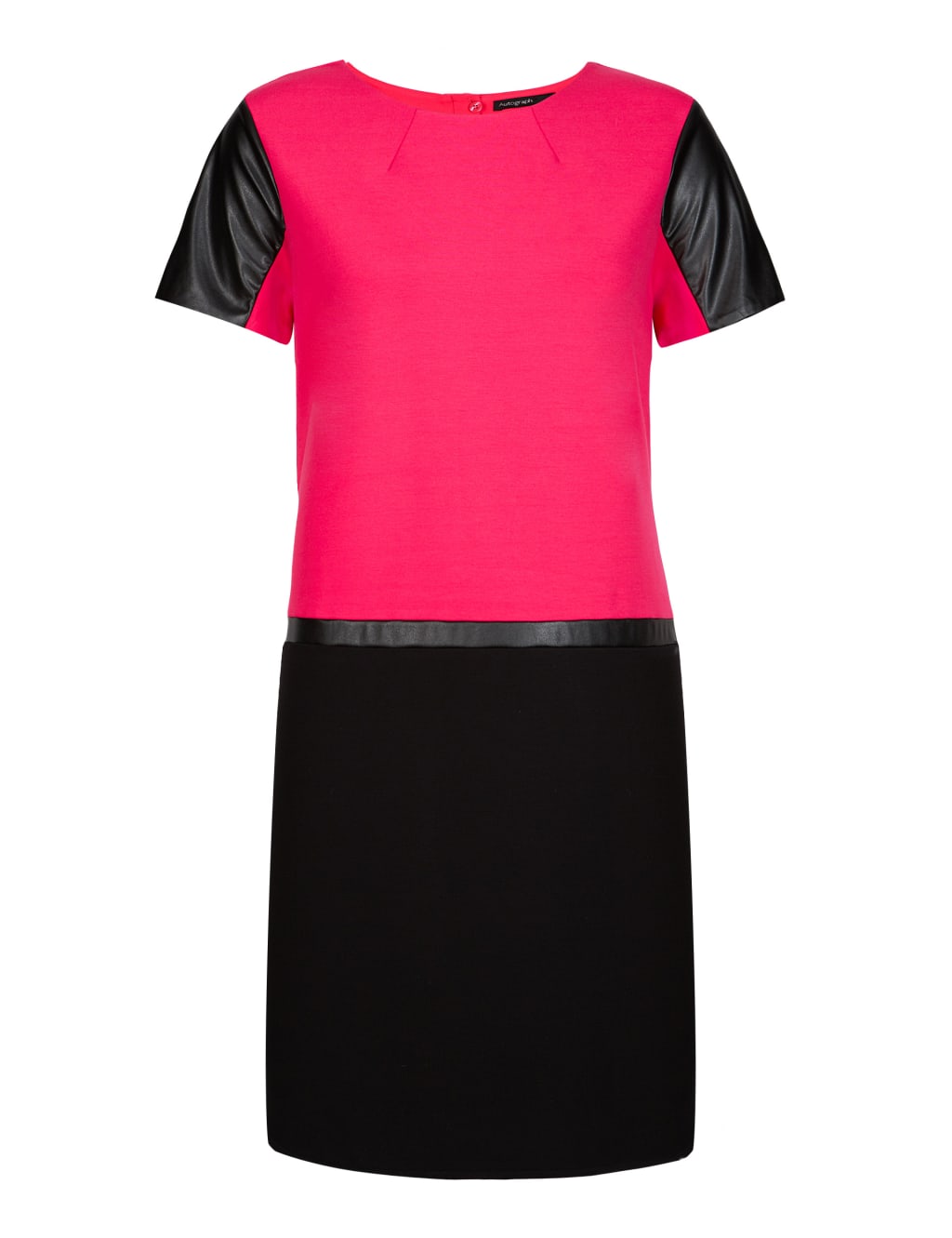 Faux Leather Trim Ponte Tunic Dress 4 of 6