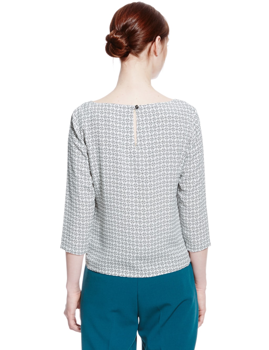 Mono Geometric Print Blouse 4 of 4