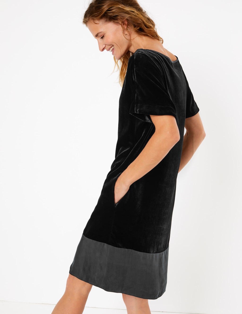 Velvet T Shirt Dress Per Una M S