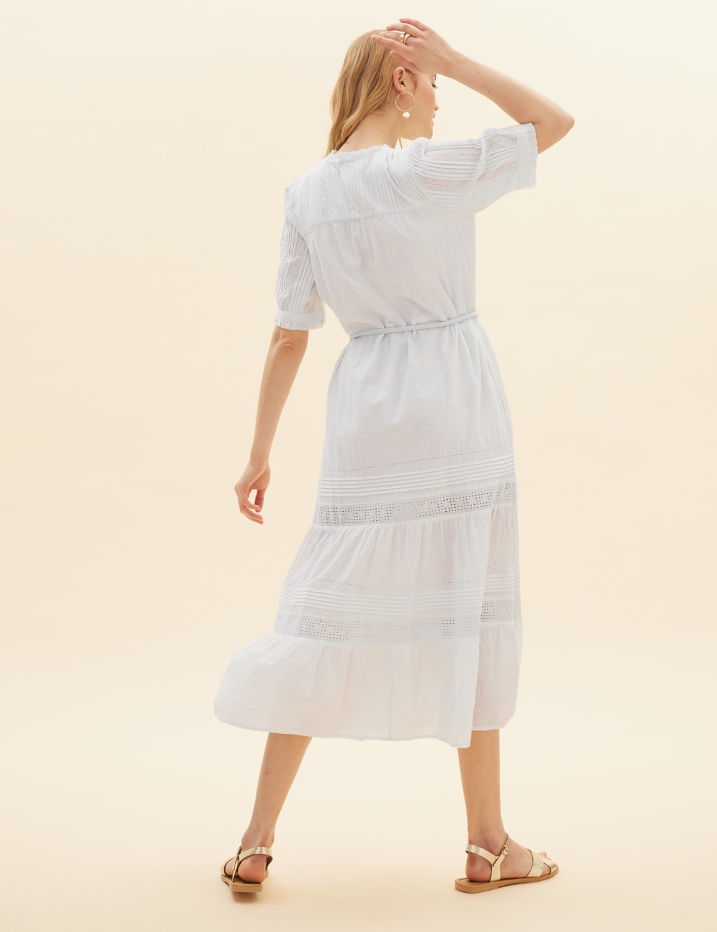 Pure Cotton Embroidered Tiered Dress 5 of 8