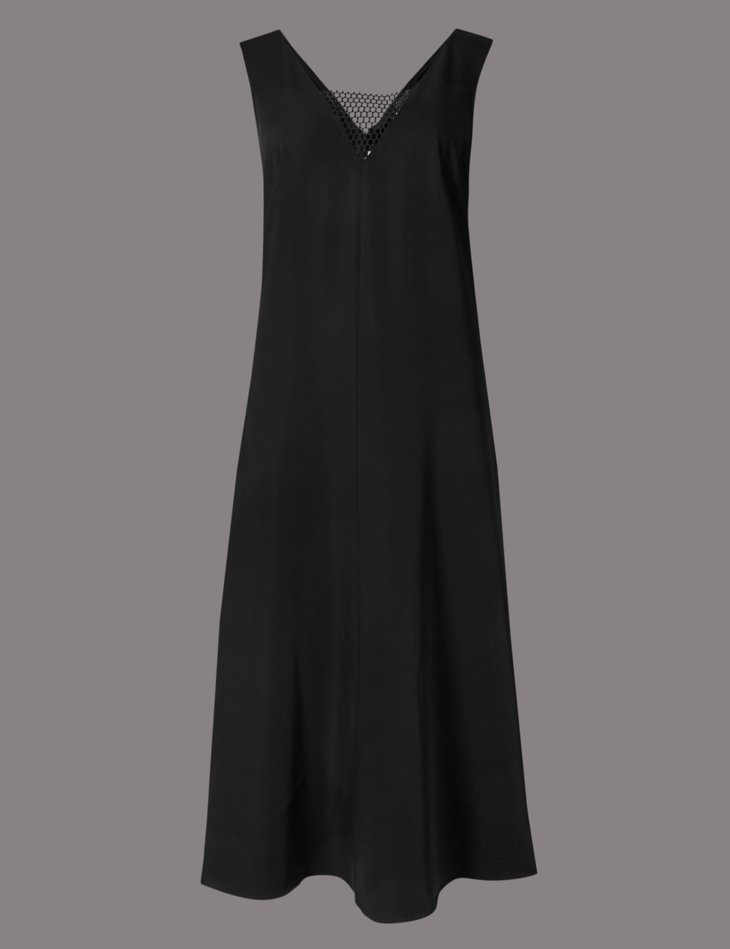 Deep V-Neck Insert Fit & Flare Dress 2 of 4