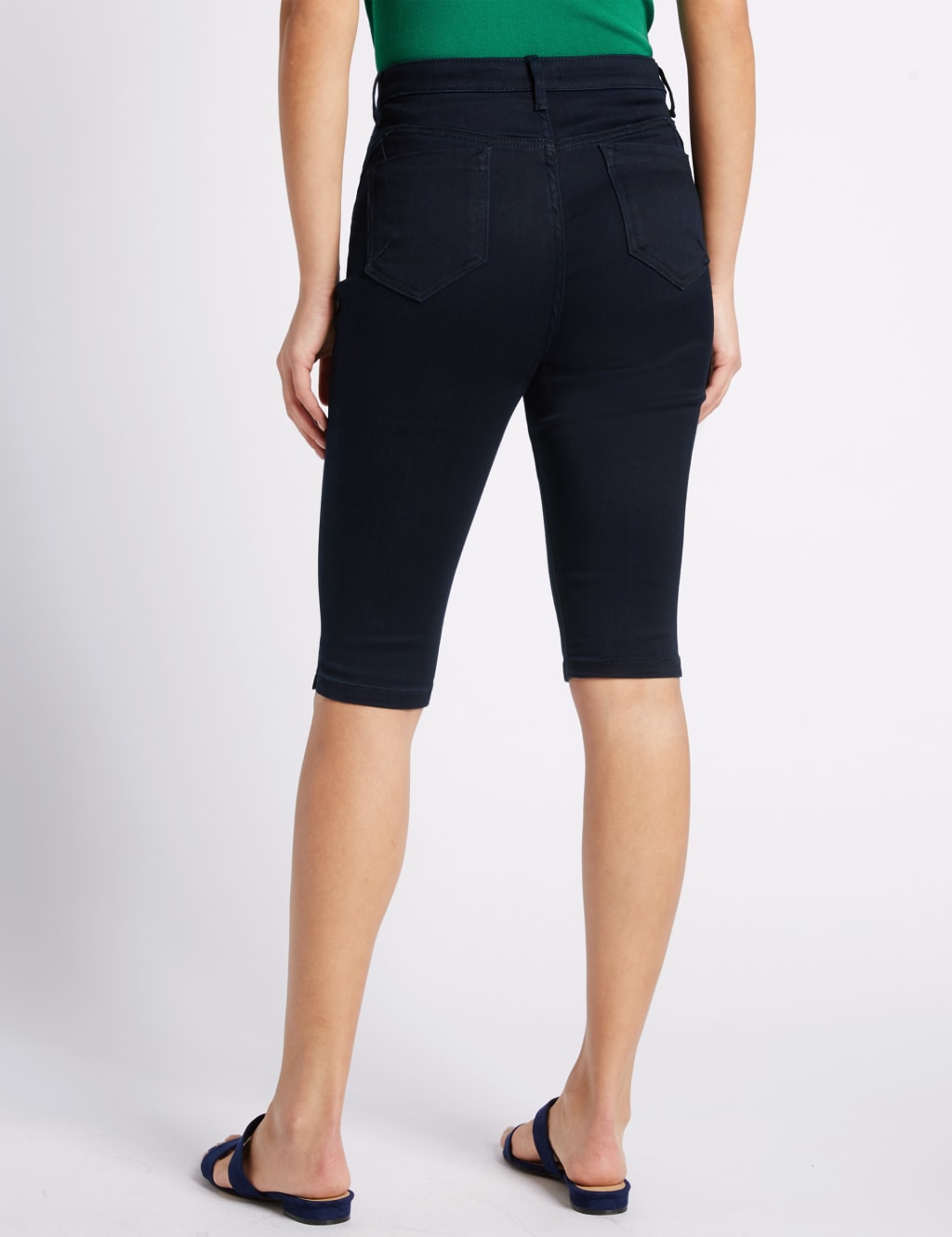 Denim Pedal Pusher Shorts 4 of 5