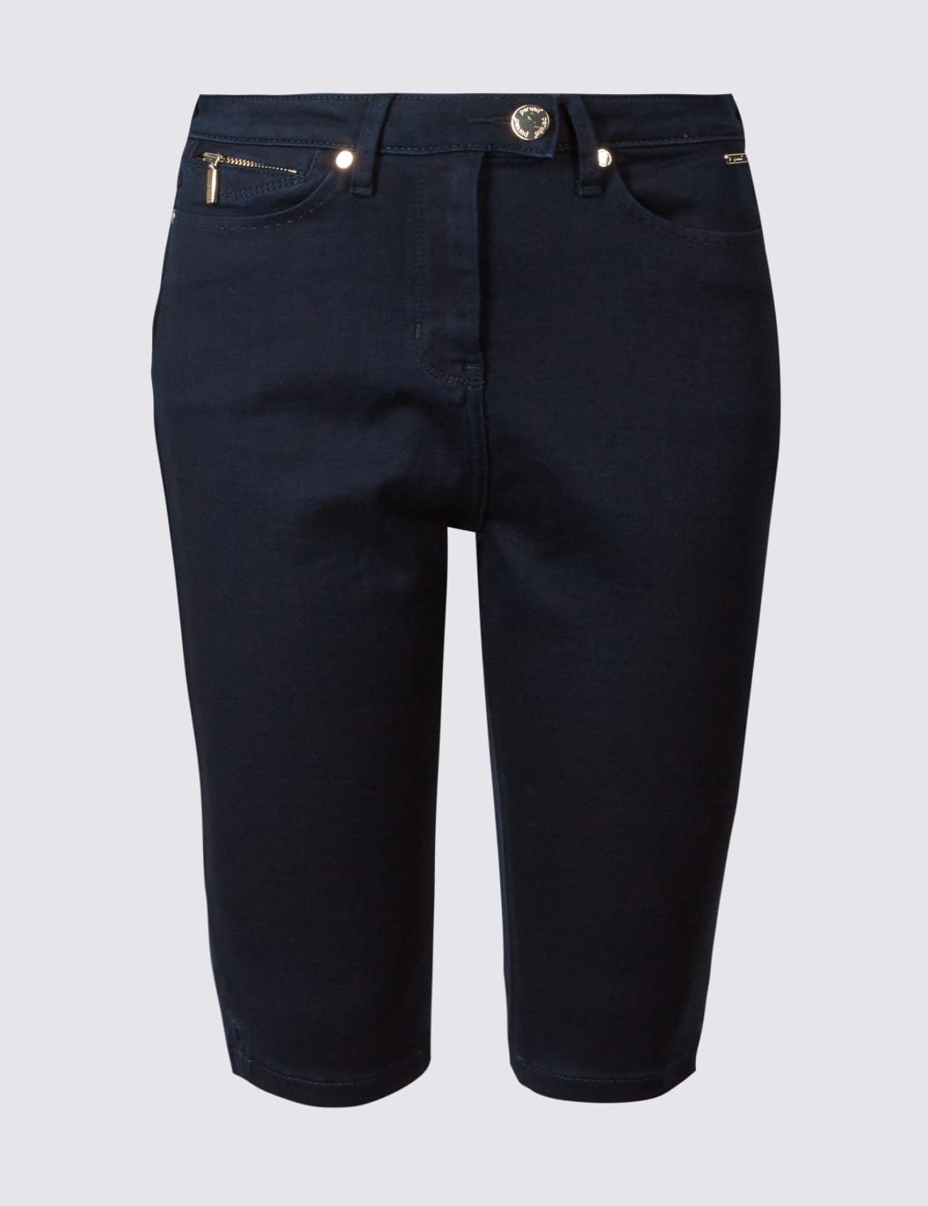 Denim Pedal Pusher Shorts 2 of 5