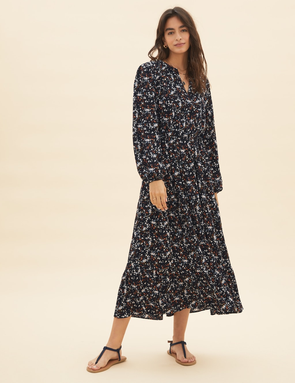 Ditsy Floral Maxi Tiered Dress 3 of 5