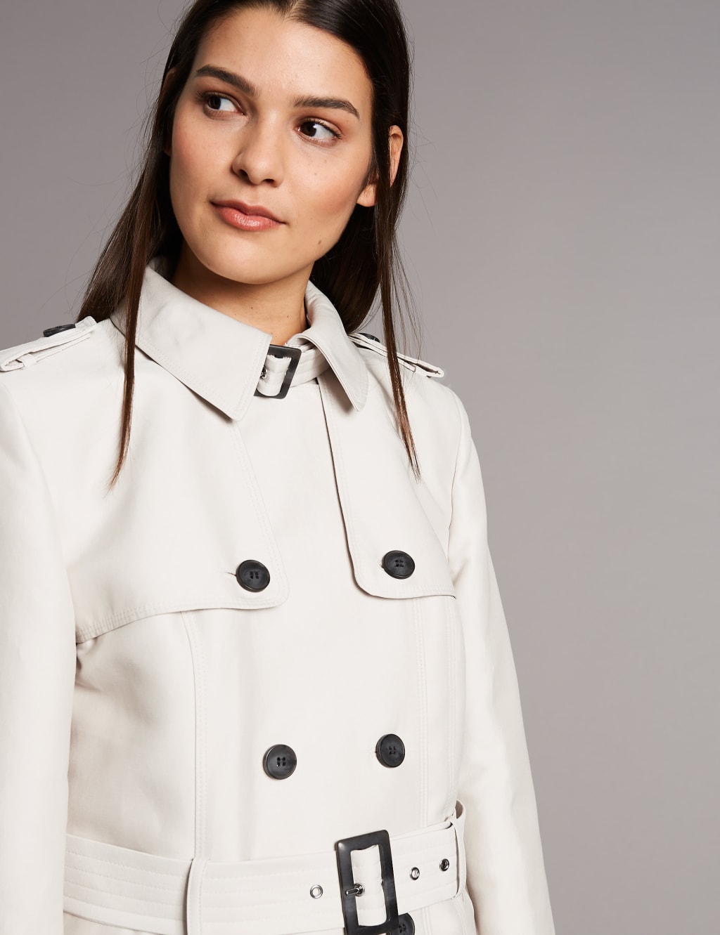 Cotton Blend Trench Coat 5 of 6
