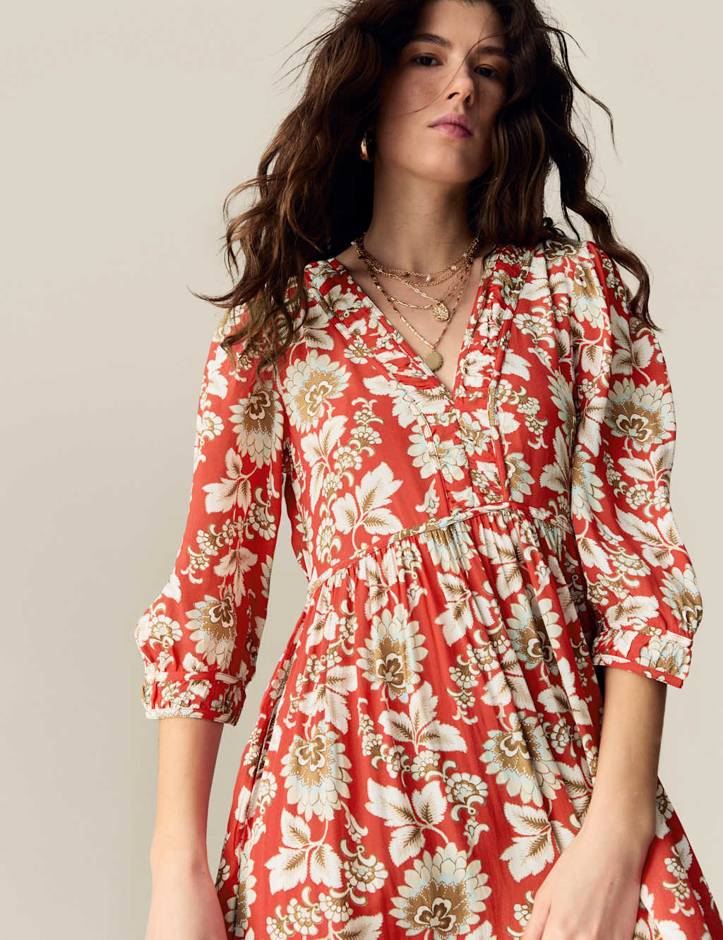 Floral V-Neck Midaxi Tea Dress 5 of 5