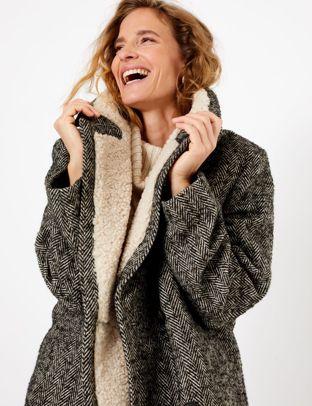 M&s boucle coat outlet