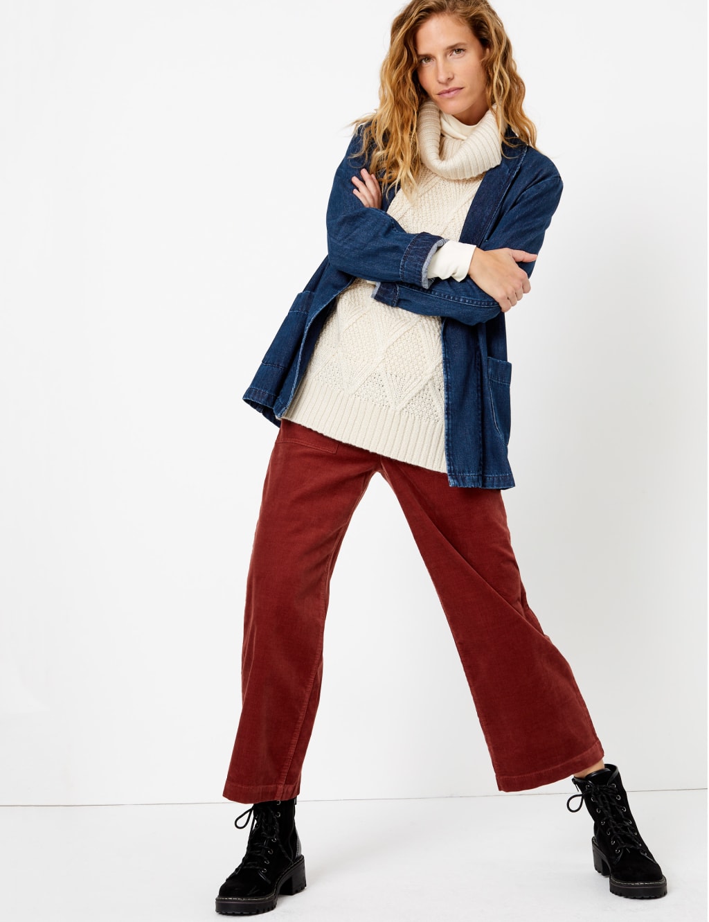 Denim Kimono Jacket Per Una M S