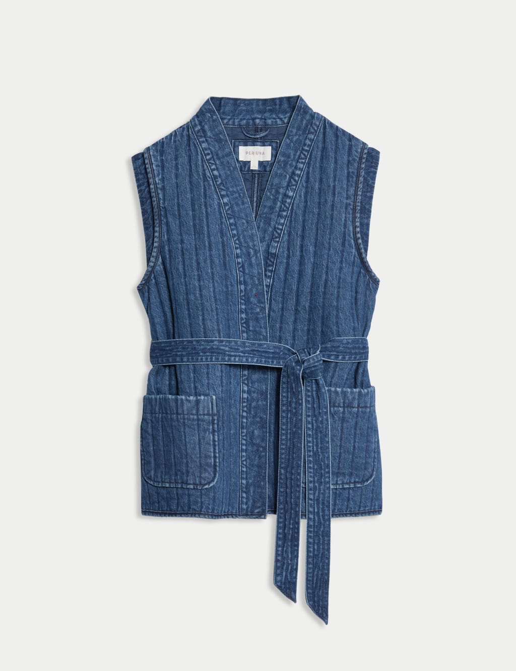 Denim Quilted Gilet 2 of 5